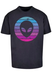 F4NT4STIC T-Shirt Alien Kopf Lila/Mischfarben/Dunkelblau/Blau