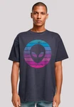 F4NT4STIC T-Shirt Alien Kopf Lila/Mischfarben/Dunkelblau/Blau