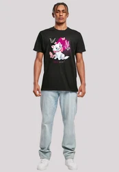 F4NT4STIC T-Shirt Aristocats Marie Meow Schmetterling Rosa/Schwarz/Weiß