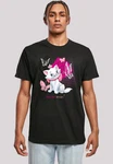 F4NT4STIC T-Shirt Aristocats Marie Meow Schmetterling Rosa/Schwarz/Weiß