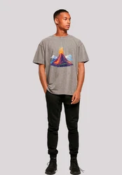 F4NT4STIC T-Shirt Vulkanausbruch Rot/Braun