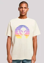 F4NT4STIC T-Shirt Alien Peace Sunset Gelb/Weiß/Creme/Beige/Khaki/Mischfarben