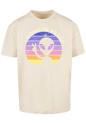F4NT4STIC T-Shirt Alien Peace Sunset Gelb/Weiß/Creme/Beige/Khaki/Mischfarben