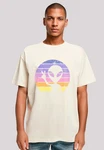 F4NT4STIC T-Shirt Alien Peace Sunset Gelb/Weiß/Creme/Beige/Khaki/Mischfarben