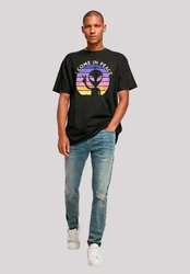 F4NT4STIC T-Shirt Alien Peace Sunset Schwarz/Weiß/Mischfarben