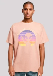 F4NT4STIC T-Shirt Alien Peace Sunset Rosa/Orange