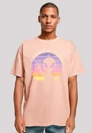 F4NT4STIC T-Shirt Alien Peace Sunset Rosa/Orange