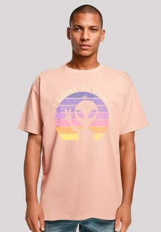 F4NT4STIC T-Shirt Alien Peace Sunset Rosa/Orange F4NT4STIC T-Shirt Alien Peace Sunset Rosa/Orange