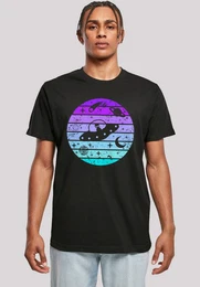 T-Shirt Retro Alien Weltraum Sonnenuntergang Premium Qualitt