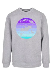 F4NT4STIC Sweatshirt Retro Alien Weltraum Sonnenuntergang 