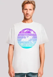 T-Shirt Retro Alien Weltraum Sonnenuntergang Premium Qualitt