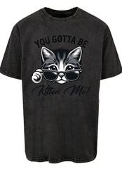 F4NT4STIC T-Shirt Kätzchen You Gotta Be Kitten Me! Grau/Schwarz/Dunkelgrau