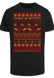 F4NT4STIC T-Shirt Guns And Roses Schwarz/Beige/Braun