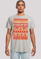 F4NT4STIC T-Shirt Guns And Roses Grau/Hellgrau/Orange