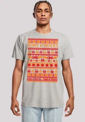 F4NT4STIC T-Shirt Guns And Roses Grau/Hellgrau/Orange