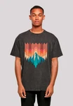 F4NT4STIC T-Shirt Berg Sonnenuntergang Rot/Braun/Türkis/Mischfarben