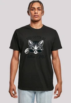 F4NT4STIC T-Shirt Kätzchen You Gotta Be Kitten Me! Schwarz/Creme F4NT4STIC T-Shirt Kätzchen You Gotta Be Kitten Me! Schwarz/Creme