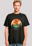 F4NT4STIC T-Shirt Sonnenuntergang Berglandschaft Orange/Türkis/Braun/Dunkelgrün/Grün/Beige/Schwarz