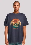 F4NT4STIC T-Shirt Sonnenuntergang Berglandschaft Braun/Türkis/Dunkelblau/Orange/Rot/Beige/Fliederfarben