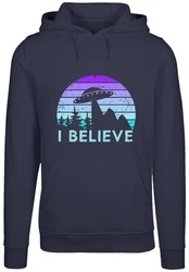 F4NT4STIC Kapuzenpullover I BELIEVE UFO Alien Raumschiff 