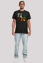 F4NT4STIC T-Shirt Bob Marley Colour Blocks Two Sleeves Schwarz/Grau