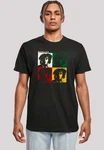 F4NT4STIC T-Shirt Bob Marley Colour Blocks Two Sleeves Schwarz/Grau