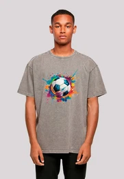 T-Shirt Bunte Fuball Grafik Premium Qualitt
