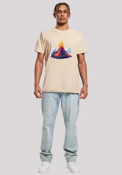 F4NT4STIC T-Shirt Vulkanausbruch Rot/Beige/Khaki/Gelb