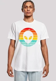 T-Shirt Alien Retro Sonnenuntergang Premium Qualitt