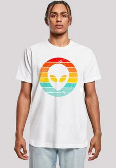 F4NT4STIC T-Shirt Alien Retro Sonnenuntergang