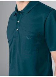 Trigema Poloshirt aus Single-Jersey Türkis/Dunkelgrün/Blau/Grün