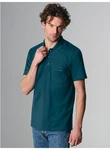 Trigema Poloshirt aus Single-Jersey Türkis/Dunkelgrün/Blau/Grün