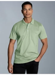 Trigema Poloshirt aus Single-Jersey Hellgrün/Türkis/Grün