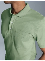 Trigema Poloshirt aus Single-Jersey Hellgrün/Türkis/Grün