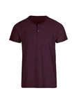 Trigema T-Shirt Knopfleiste Dunkelrot/Lila/Bordeaux