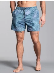 Trigema Shorts Bade-/Freizeitshorts mit Druckmotiv Blau/Hellblau