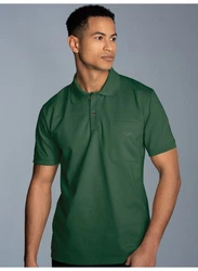 Trigema Poloshirt mit Brusttasche Dunkelgrün/Grün/Türkis