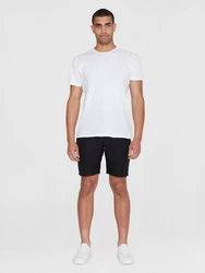 KnowledgeCotton Apparel Chinohose Chuck Regular Linen Shorts Weiß/Creme/Schwarz