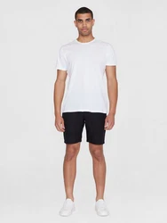 KnowledgeCotton Apparel Chinohose Chuck Regular Linen Shorts Weiß/Creme/Schwarz