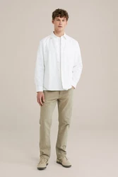WE Fashion Regular-fit Jeans Khaki/Weiß/Creme