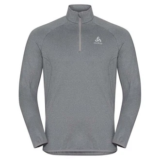 Odlo Langarmshirt Midlayer 1/2 zip CARVE LIGHT Hellgrau/Dunkelgrau/Grau