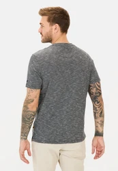 camel active Kurzarm Henleyshirt Hellgrau/Grau/Dunkelgrau/Schwarz