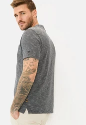 camel active Kurzarm Henleyshirt Hellgrau/Grau/Dunkelgrau/Schwarz