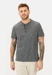 camel active Kurzarm Henleyshirt Hellgrau/Grau/Dunkelgrau/Schwarz