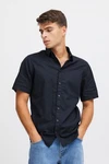 Casual Friday Kurzarmhemd CFAksel SS linen mix shirt Dunkelblau/Schwarz/Hellblau/Blau
