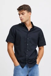 Casual Friday Kurzarmhemd CFAksel SS linen mix shirt Dunkelblau/Schwarz/Hellblau/Blau