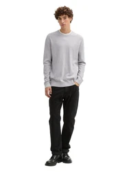 TOM TAILOR Strickpullover Grau/Hellgrau/Silber