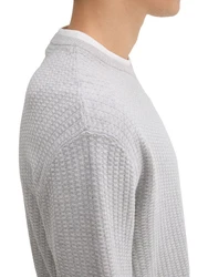 TOM TAILOR Strickpullover Grau/Hellgrau/Silber