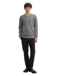 TOM TAILOR Strickpullover Hellgrau/Grau/Dunkelgrau
