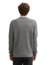 TOM TAILOR Strickpullover Hellgrau/Grau/Dunkelgrau